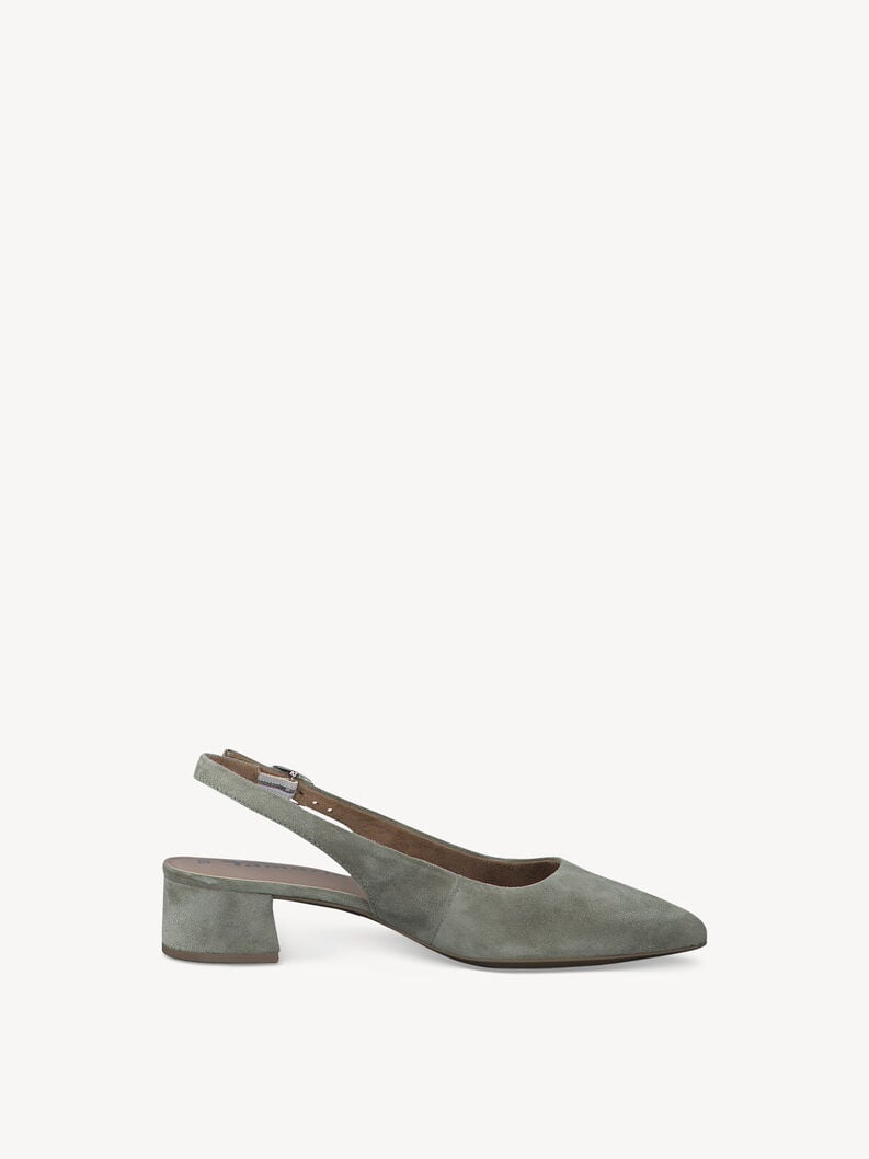 imbracatura di cuoio pompe - verde 1-29500-42-771 compra tamaris sling pompe online