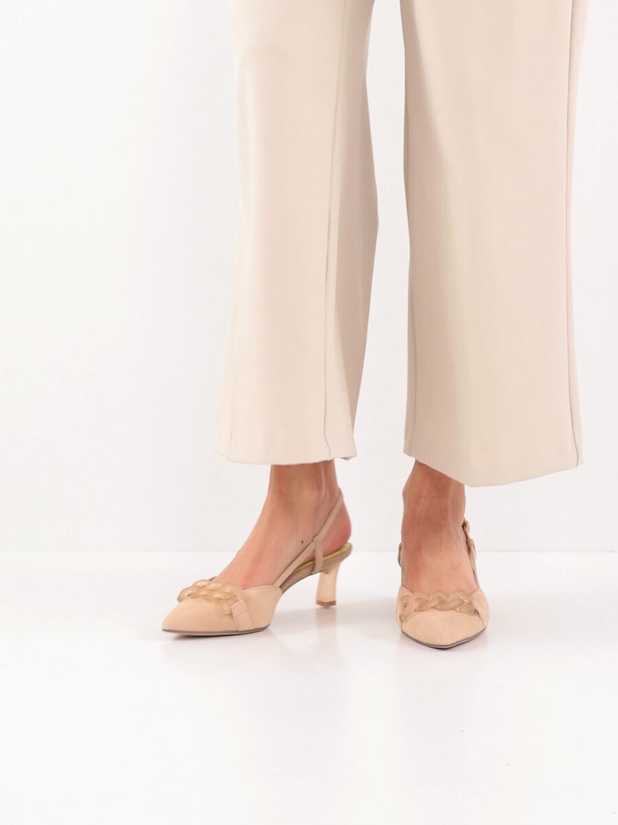 imbracatura di cuoio pompe - beige 1-29635-44-445 compra tamaris sling pompe online