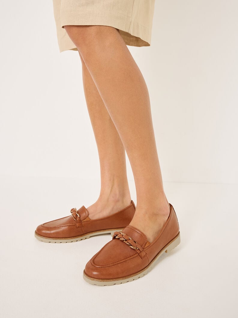 cuoio di pattino - marrone 1-24200-42-348 compra tamaris scarpe basse pantofole online