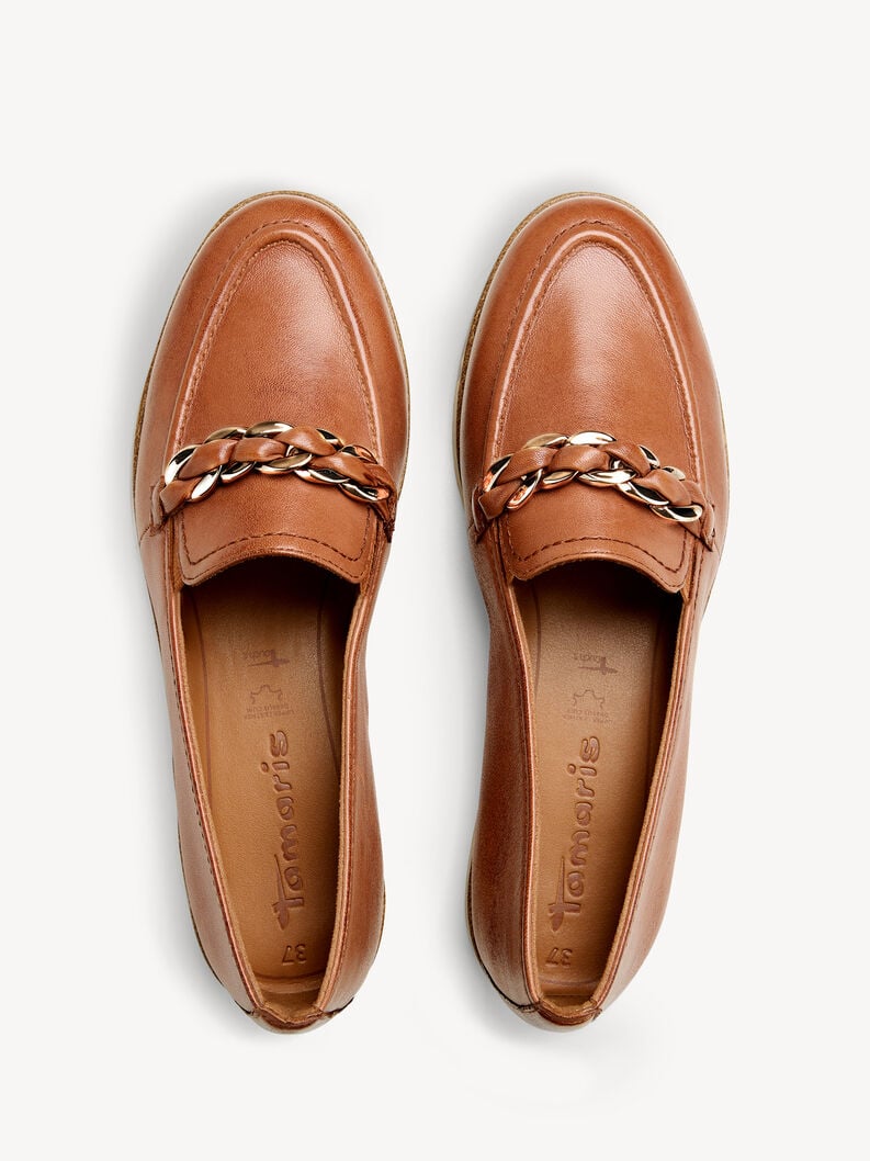 cuoio di pattino - marrone 1-24200-42-348 compra tamaris scarpe basse pantofole online