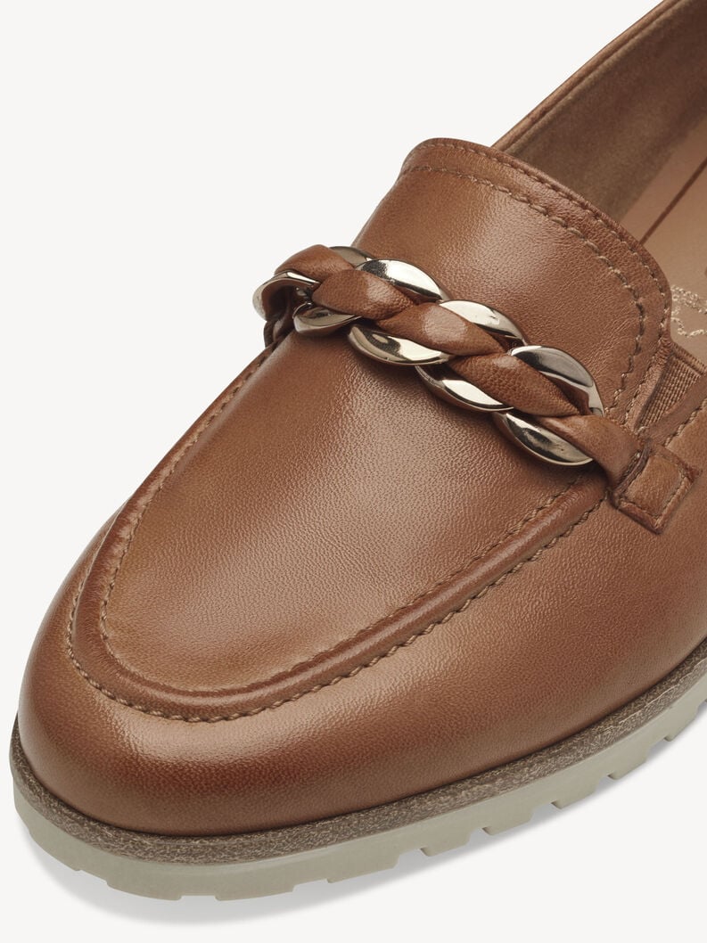 cuoio di pattino - marrone 1-24200-42-348 compra tamaris scarpe basse pantofole online