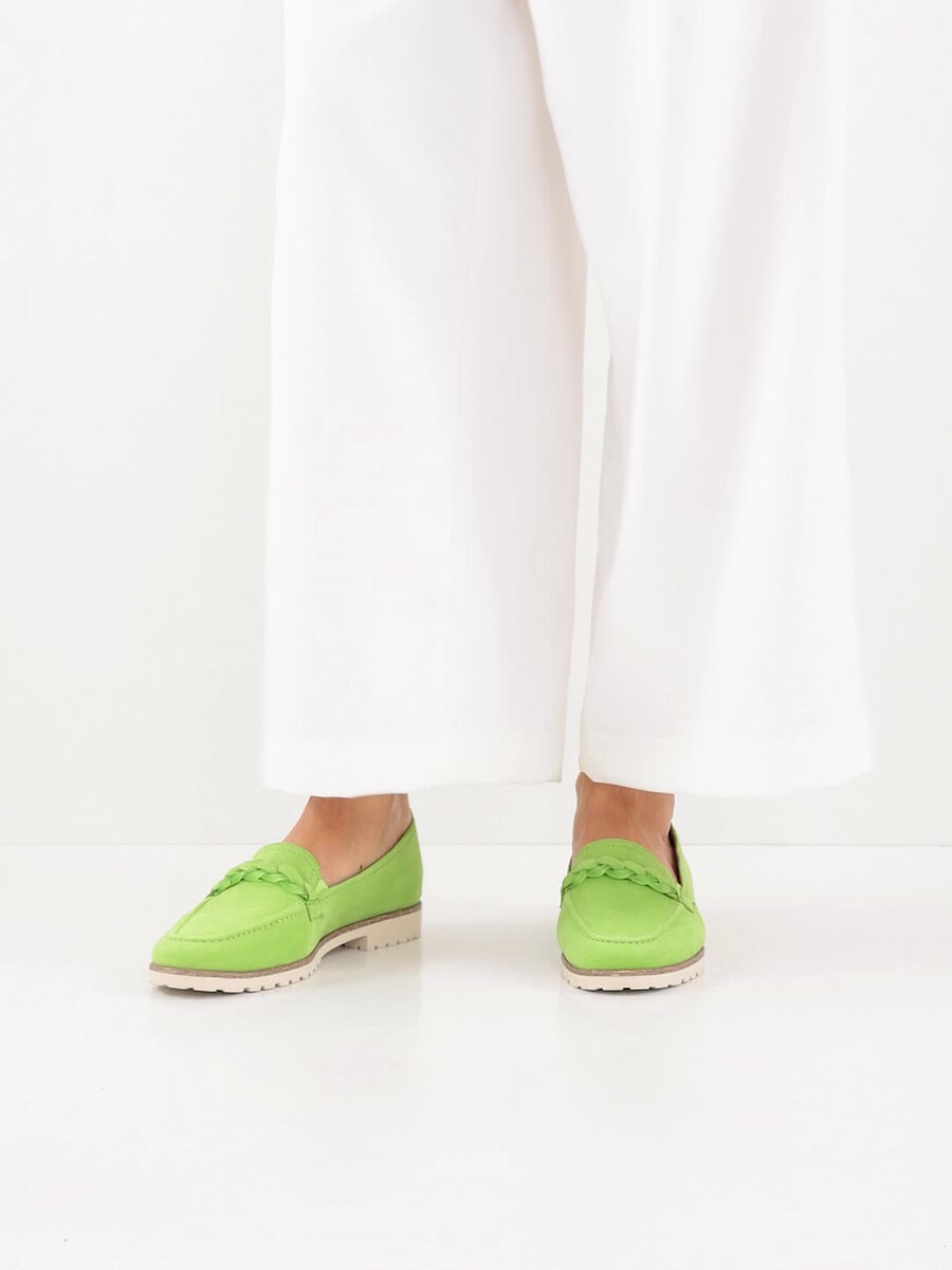 cuoio di pattino - verde 1-24200-42-718 compra tamaris scarpe basse pantofole online
