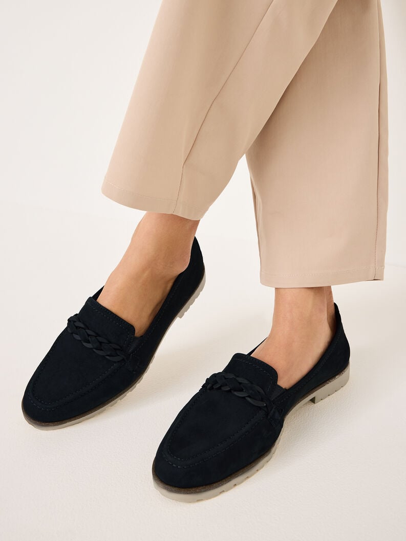 cuoio di pattino - blu 1-24200-42-805 compra tamaris scarpe basse pantofole online