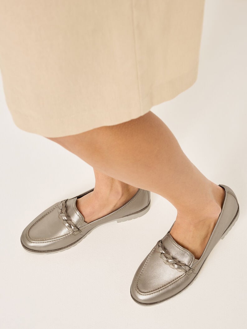 cuoio di pattino - metallizzato 1-24200-42-900 compra tamaris scarpe basse pantofole online