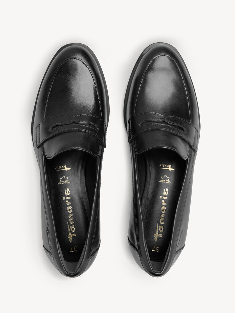 cuoio di pattino - nero 1-24202-44-001 compra tamaris scarpe basse pantofole online