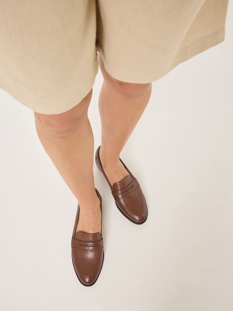 cuoio di pattino - marrone 1-24202-44-305 compra tamaris scarpe basse pantofole online