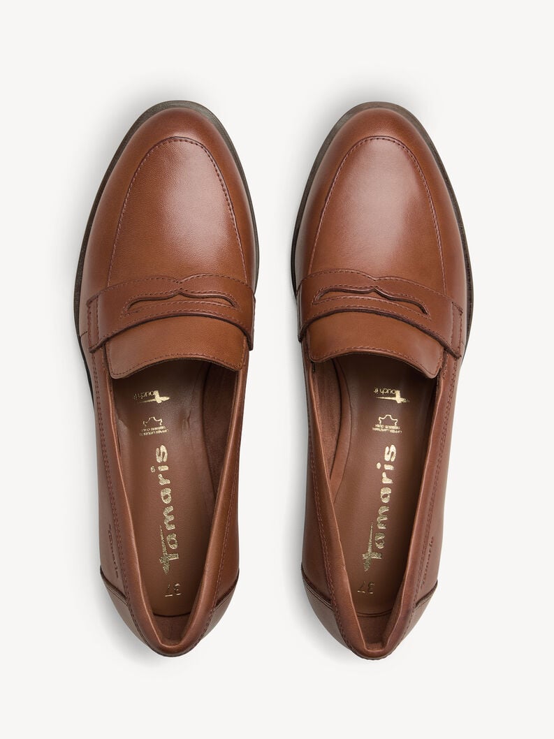 cuoio di pattino - marrone 1-24202-44-305 compra tamaris scarpe basse pantofole online