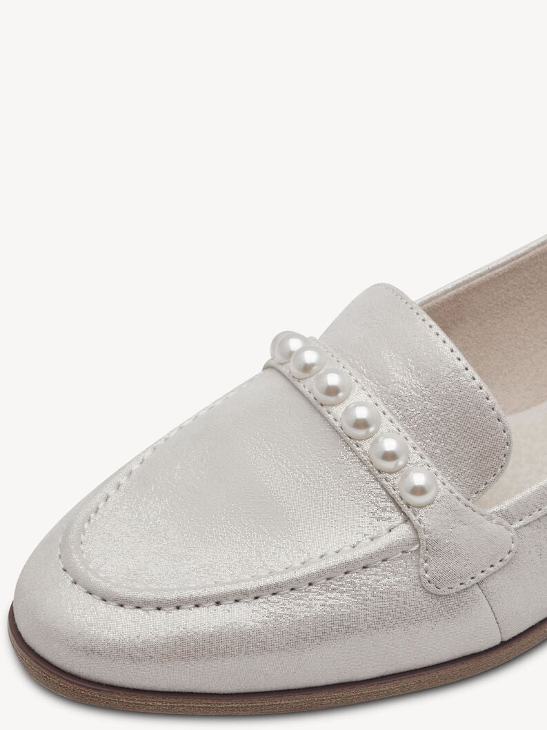 cuoio di pattino - argento 1-24220-44-941 compra tamaris scarpe basse pantofole online