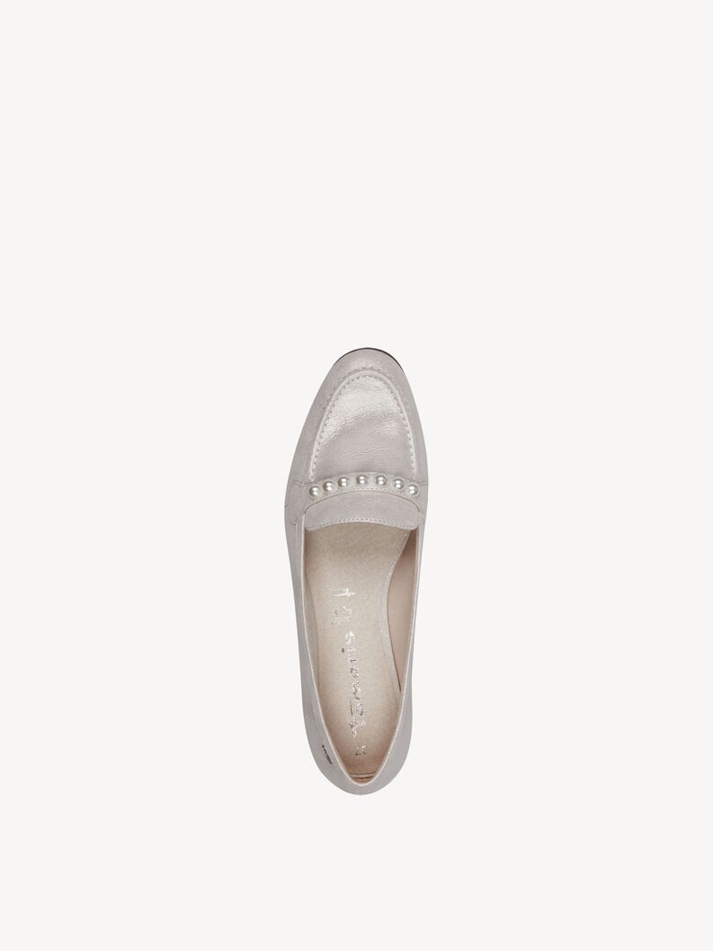 cuoio di pattino - argento 1-24220-44-941 compra tamaris scarpe basse pantofole online