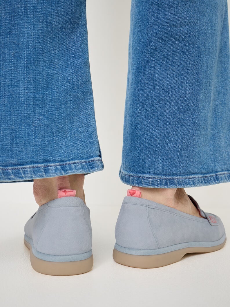 cuoio di pattino - blu 1-24224-44-880 compra tamaris scarpe basse pantofole online