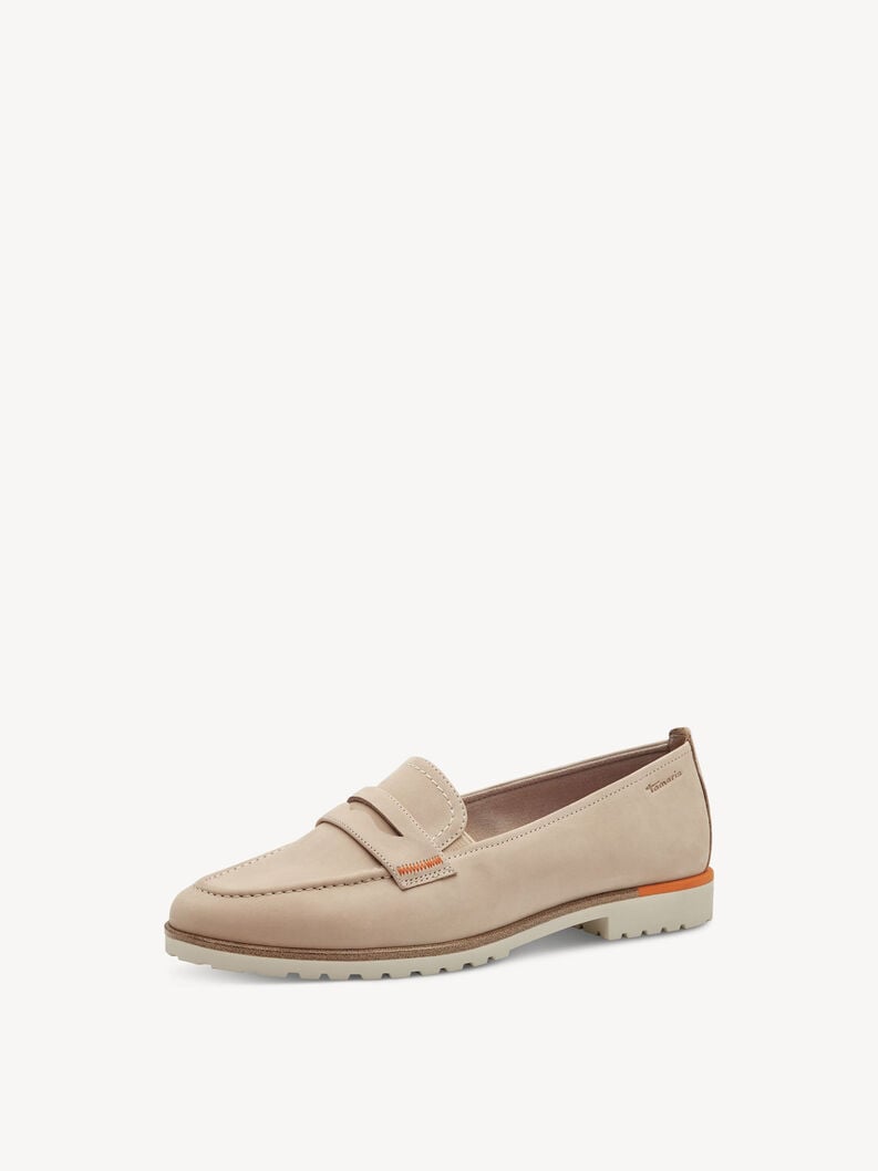 cuoio di pattino - beige 1-24228-44-418 compra tamaris scarpe basse pantofole online