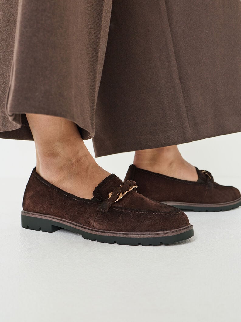 cuoio di pattino - marrone 1-24230-45-304 compra tamaris scarpe basse pantofole online
