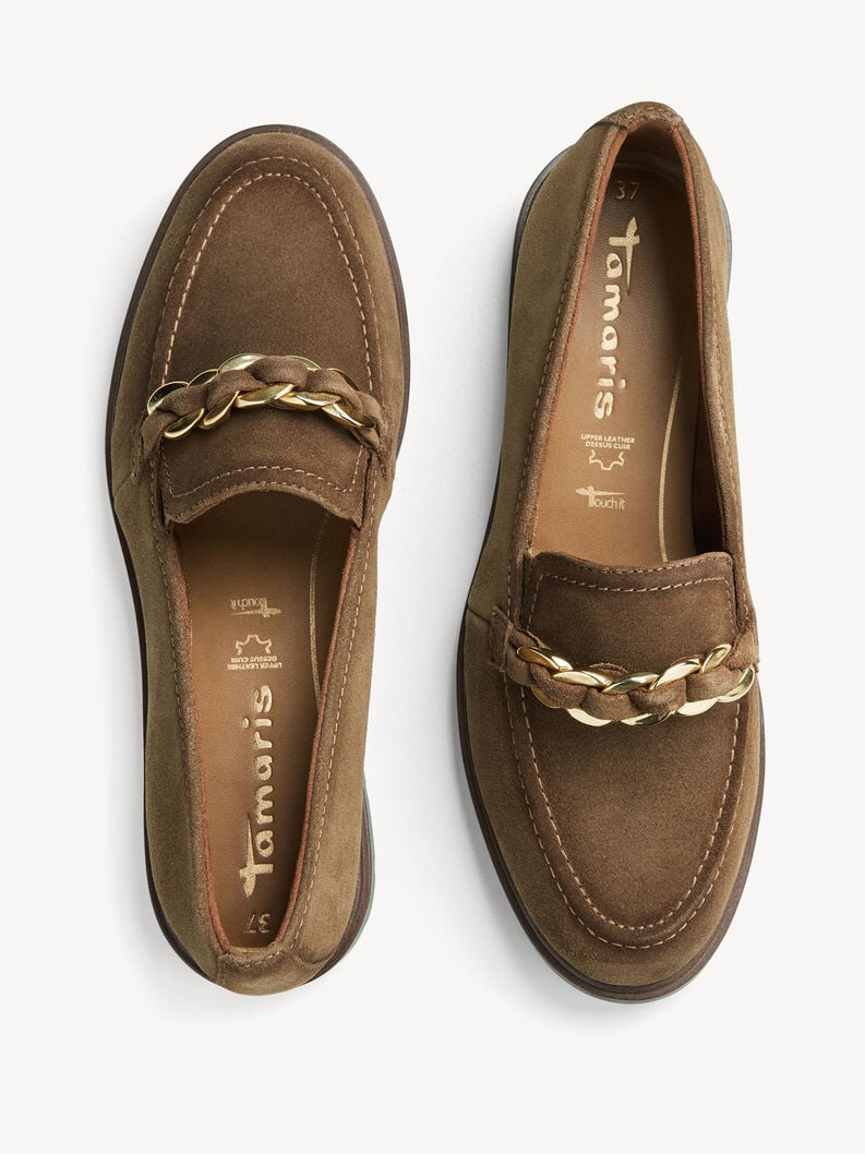 cuoio di pattino - marrone 1-24230-45-310 compra tamaris scarpe basse pantofole online
