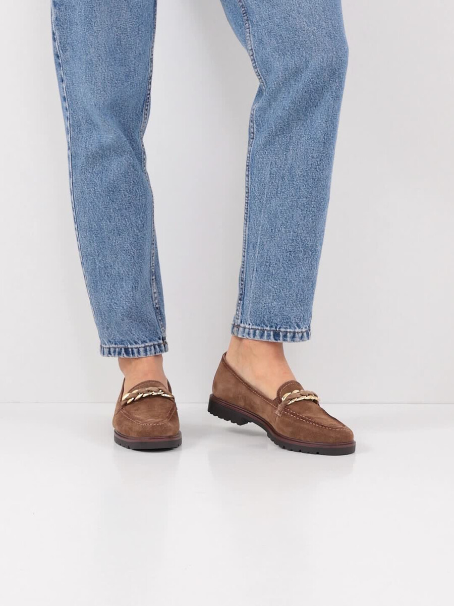 cuoio di pattino - marrone 1-24230-45-310 compra tamaris scarpe basse pantofole online