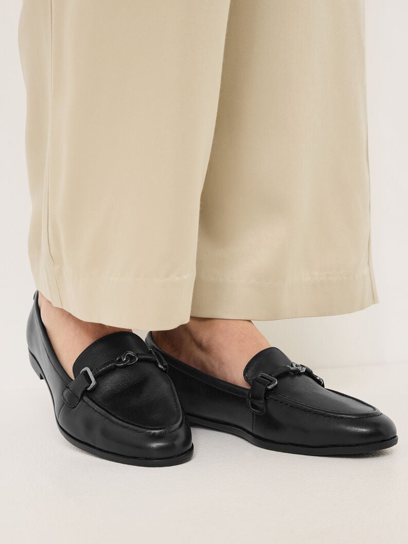 cuoio di pattino - nero 1-24240-44-003 compra tamaris scarpe basse pantofole online