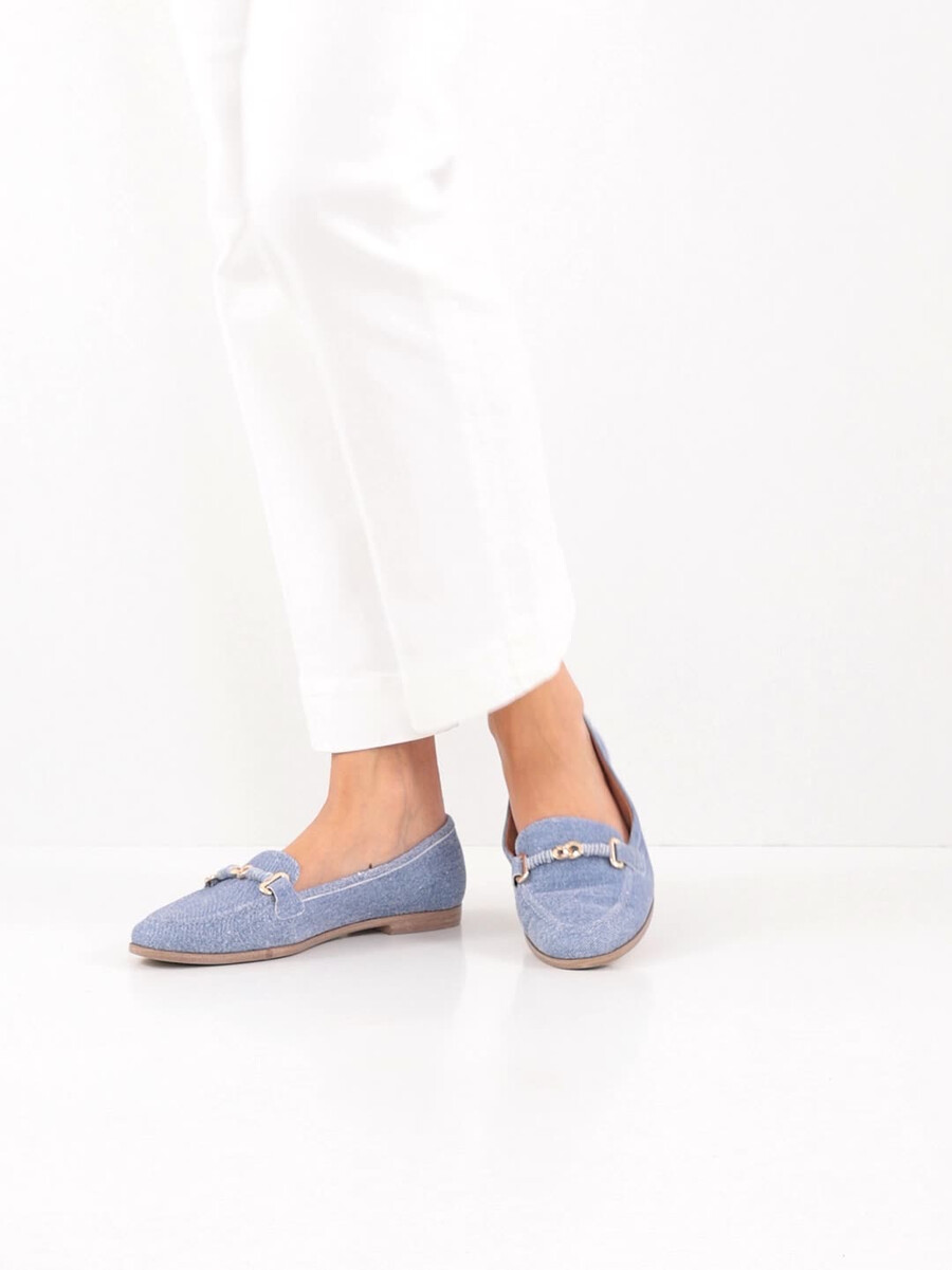 cuoio di pattino - blu 1-24240-44-802 compra tamaris scarpe basse pantofole online