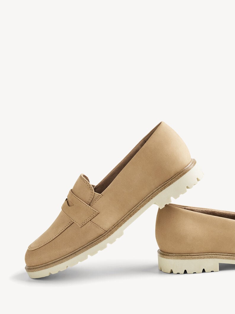cuoio di pattino - marrone 1-24290-41-310 compra tamaris scarpe basse pantofole online