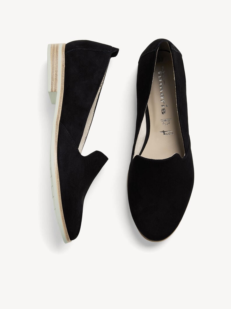 cuoio di pattino - nero 1-24298-42-001 compra tamaris scarpe basse pantofole online