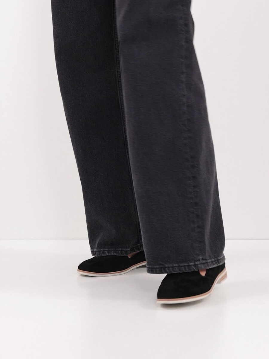 cuoio di pattino - nero 1-24298-42-001 compra tamaris scarpe basse pantofole online