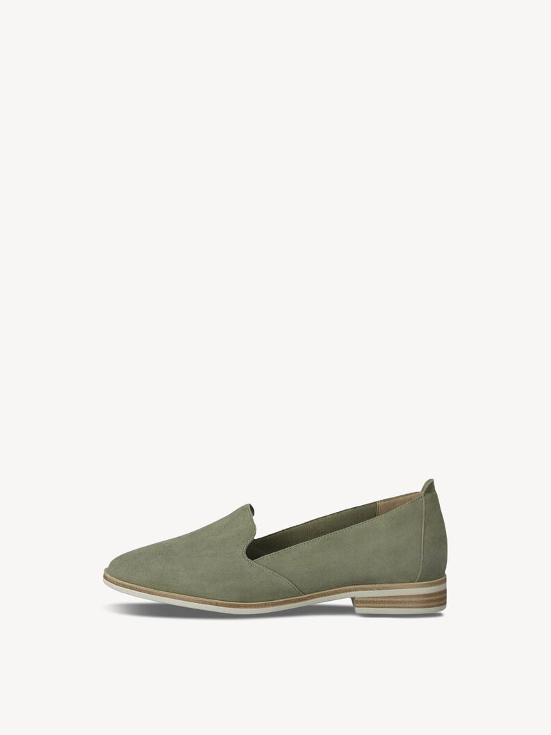 cuoio di pattino - verde 1-24298-42-771 compra tamaris scarpe basse pantofole online