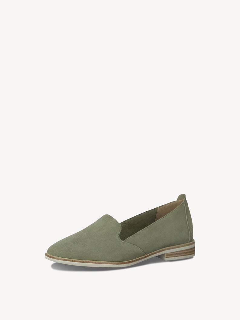 cuoio di pattino - verde 1-24298-42-771 compra tamaris scarpe basse pantofole online