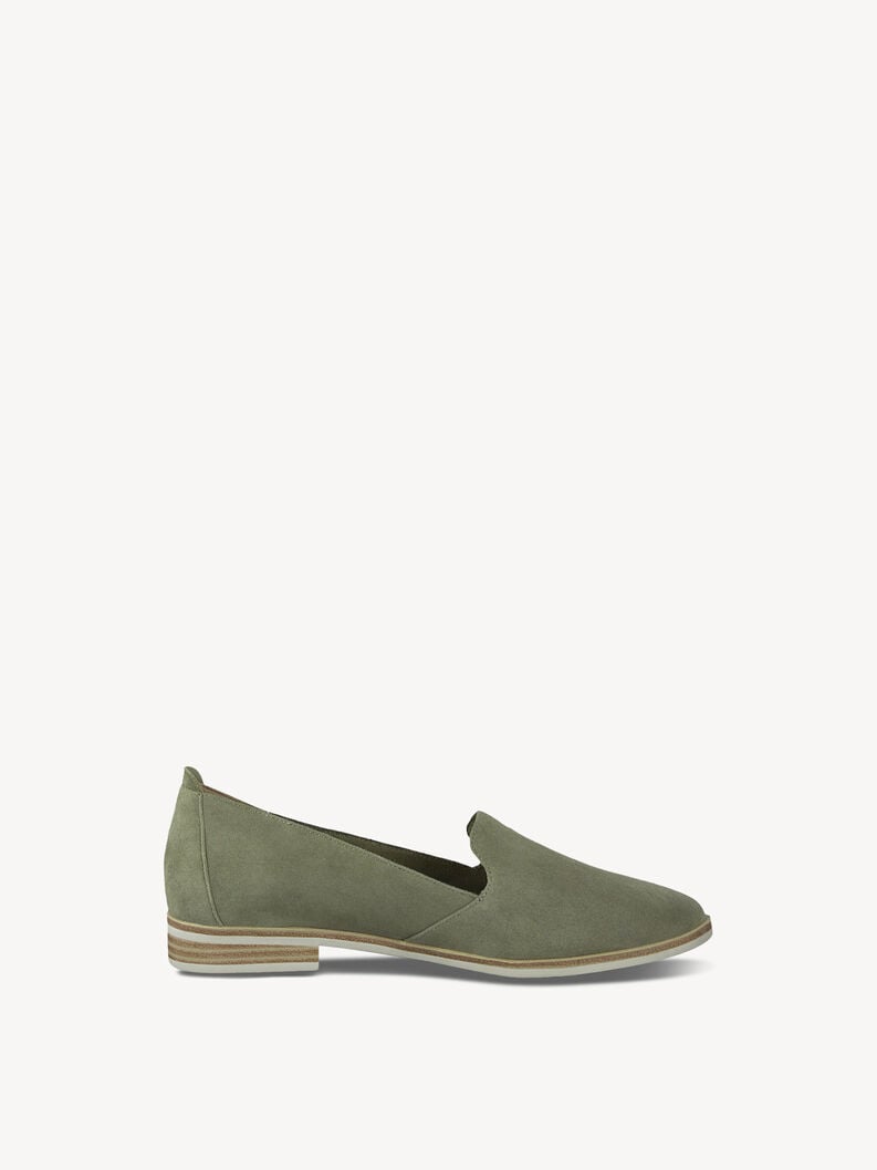 cuoio di pattino - verde 1-24298-42-771 compra tamaris scarpe basse pantofole online