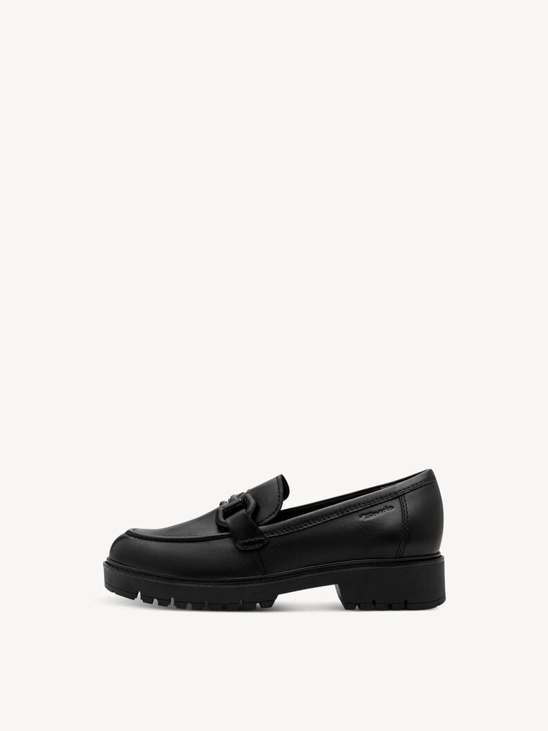 cuoio di pattino - nero 1-24723-43-003 compra tamaris scarpe basse pantofole online