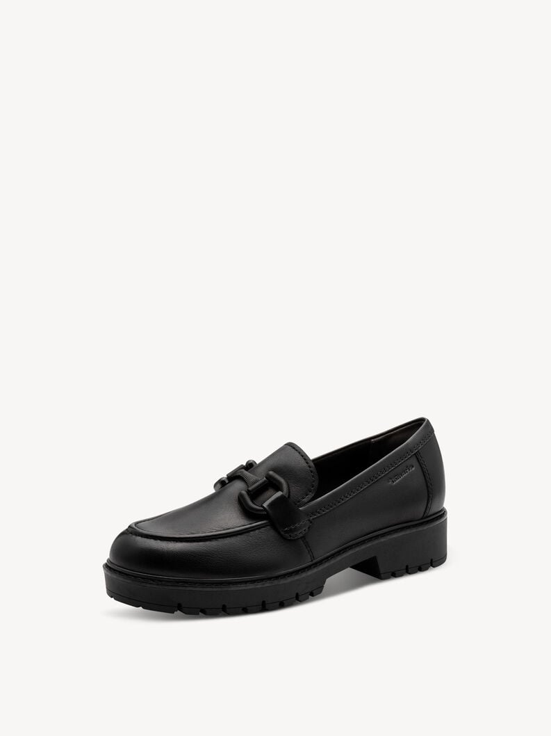 cuoio di pattino - nero 1-24723-43-003 compra tamaris scarpe basse pantofole online