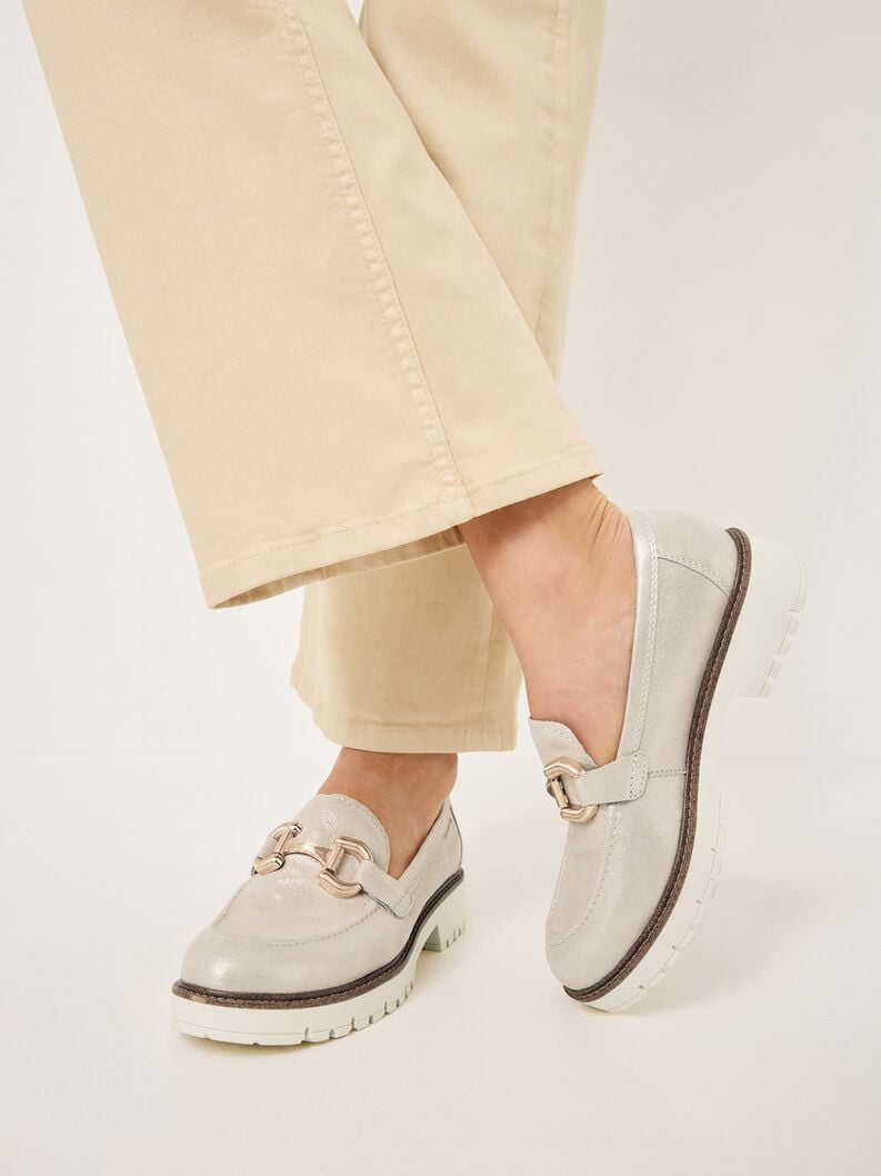 cuoio di pattino - beige 1-24723-43-179 compra tamaris scarpe basse pantofole online