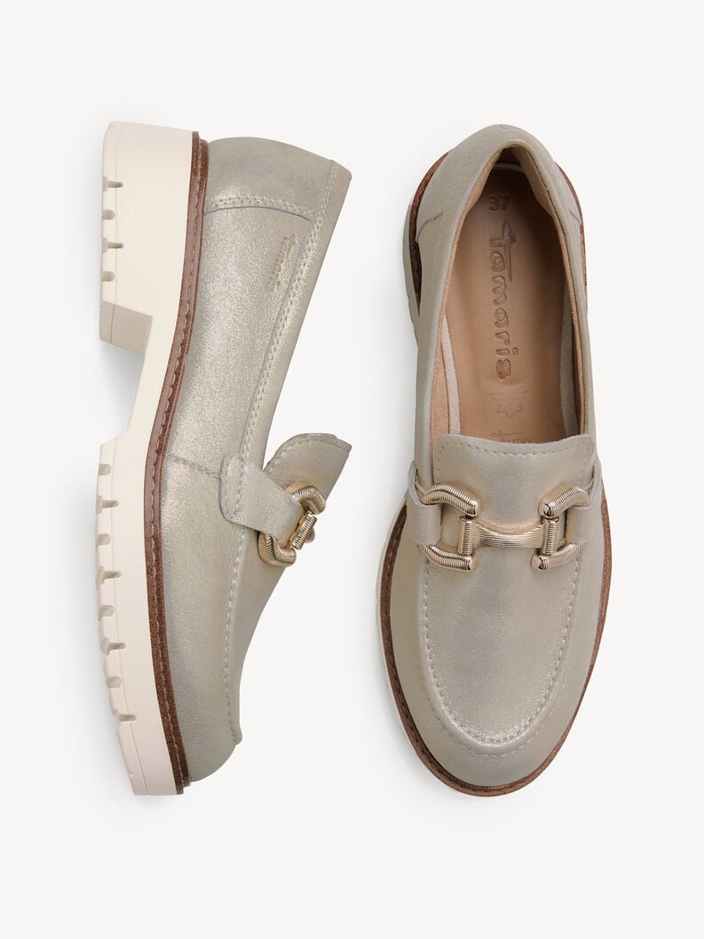 cuoio di pattino - beige 1-24723-43-179 compra tamaris scarpe basse pantofole online
