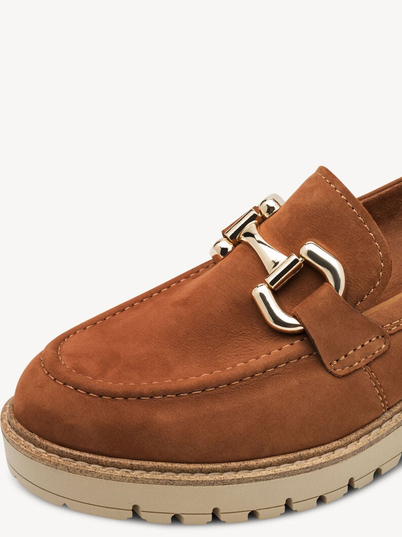 cuoio di pattino - marrone 1-24733-45-305 compra tamaris scarpe basse pantofole online