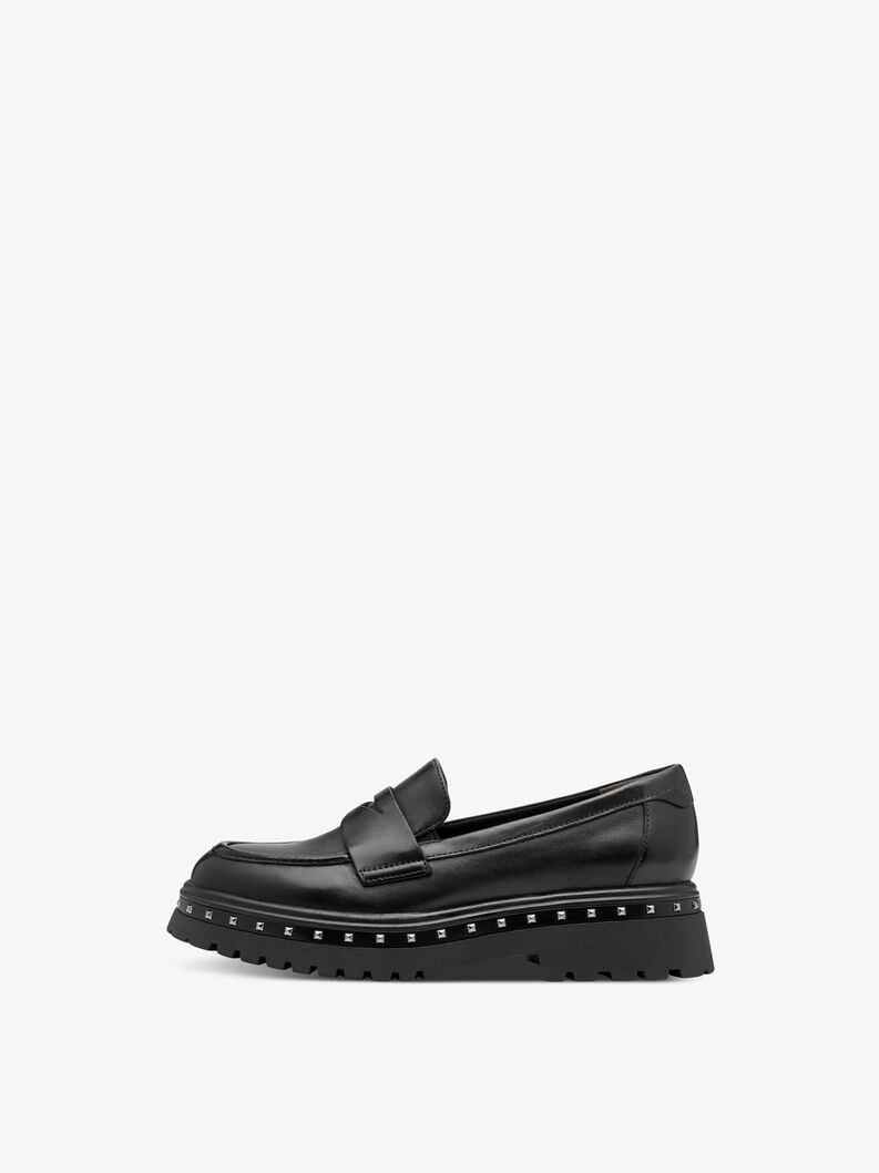 cuoio di pattino - nero 1-24767-45-001 compra tamaris scarpe basse pantofole online