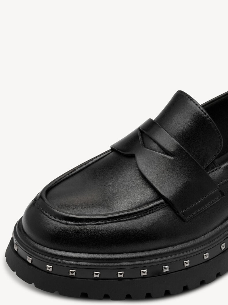 cuoio di pattino - nero 1-24767-45-001 compra tamaris scarpe basse pantofole online