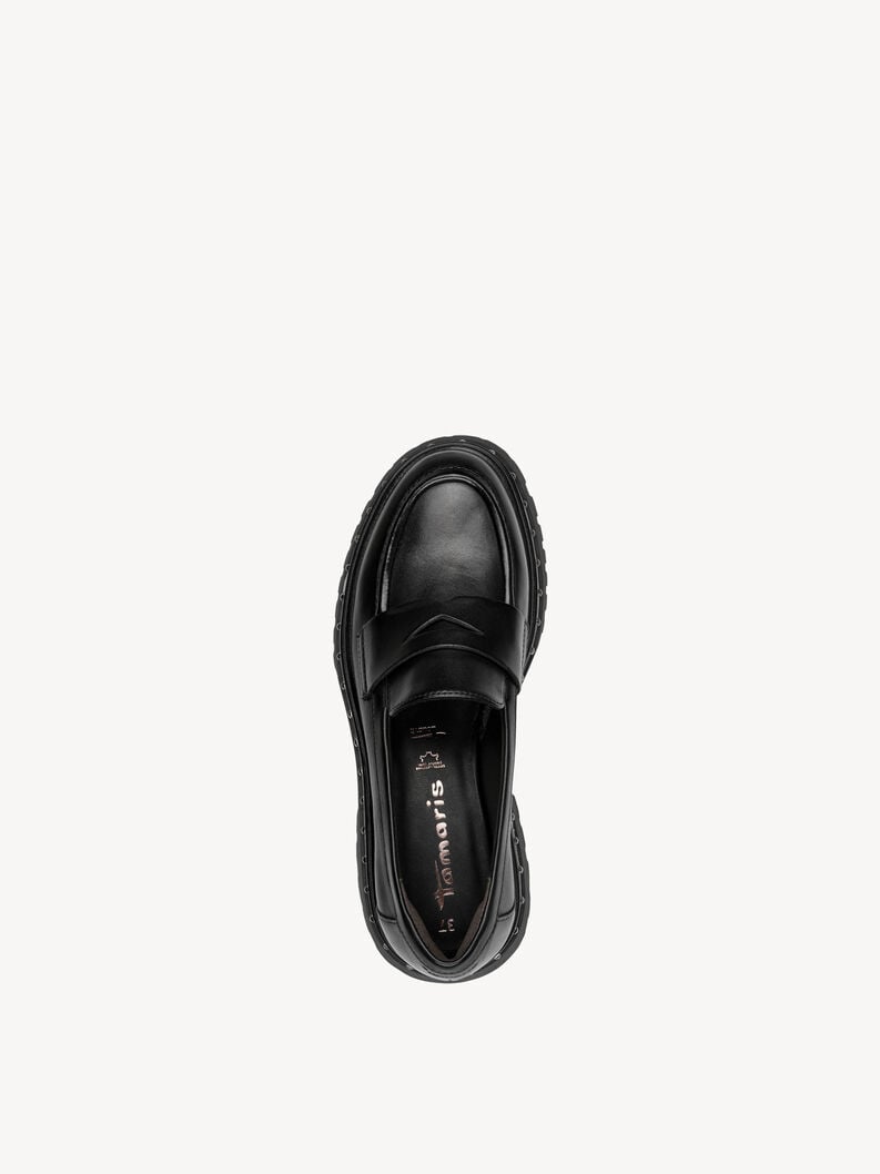cuoio di pattino - nero 1-24767-45-001 compra tamaris scarpe basse pantofole online