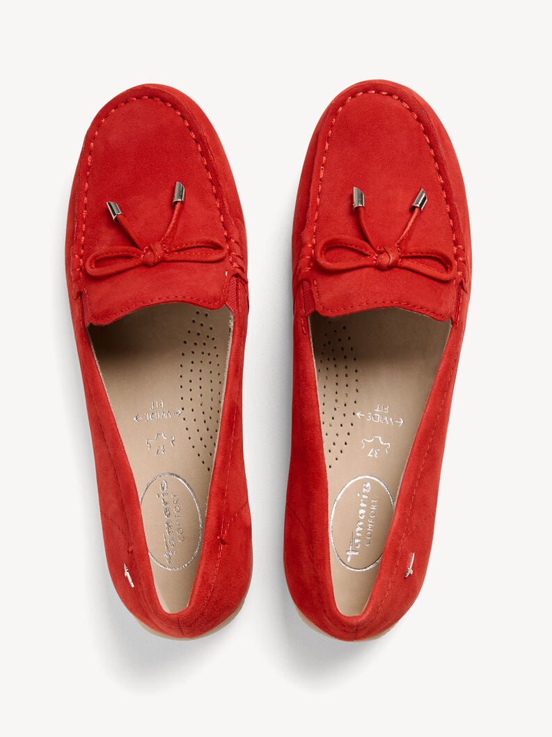 cuoio di pattino rosso 8-84600-44-501 compra tamaris scarpe basse pantofole online