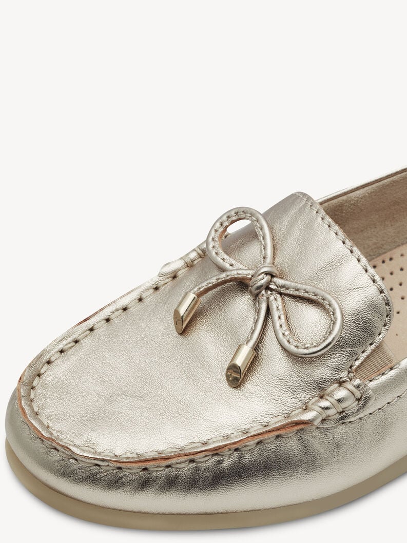 cuoio di pattino - oro 8-84600-44-909 compra tamaris scarpe basse pantofole online