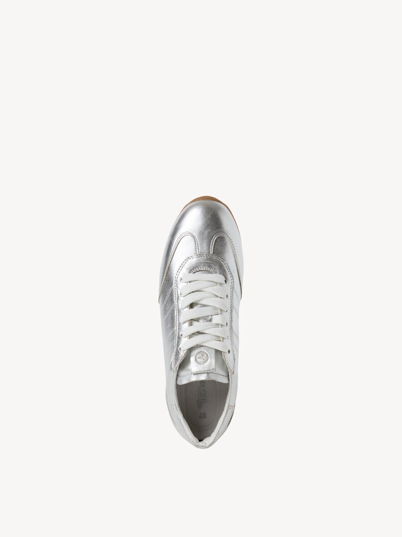 sneaker in pelle - argento 1-23611-44-993 compra tamaris sneakers online
