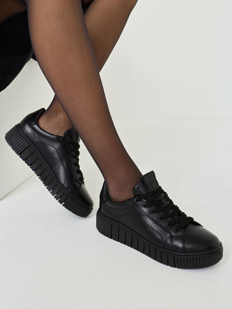 sneaker in pelle - nero 1-23708-45-003 compra tamaris sneakers online