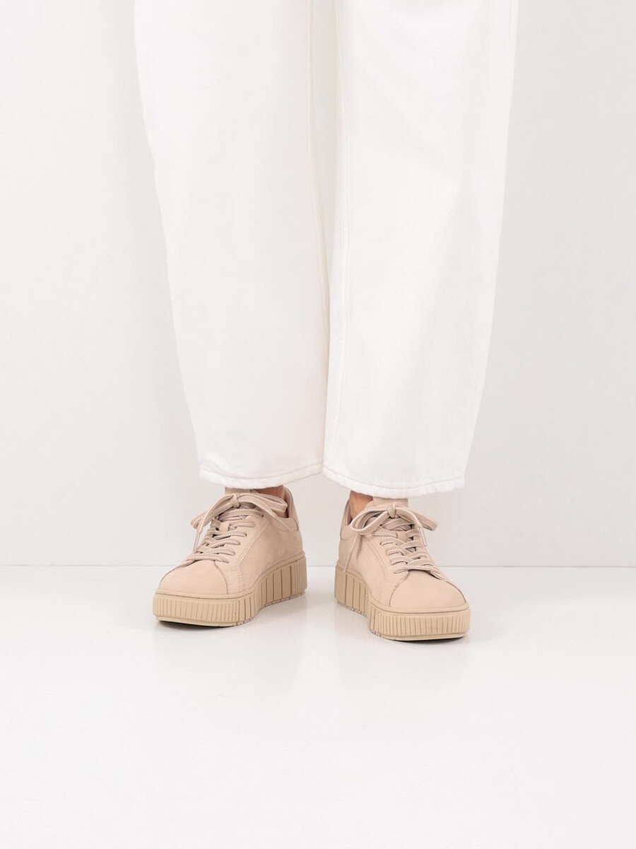 sneaker in pelle - marrone 1-23708-45-374 compra tamaris sneakers online