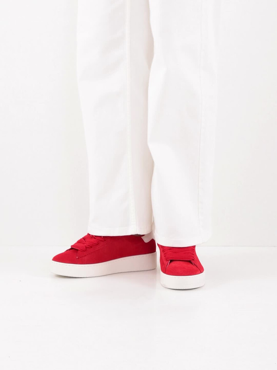 sneaker in pelle - rosso 1-23716-43-500 compra tamaris sneakers online