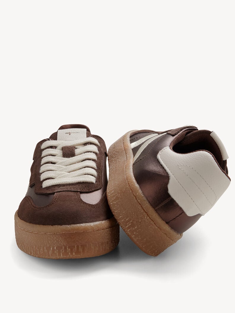 sneaker in pelle - marrone 1-23723-44-323 compra tamaris sneakers online