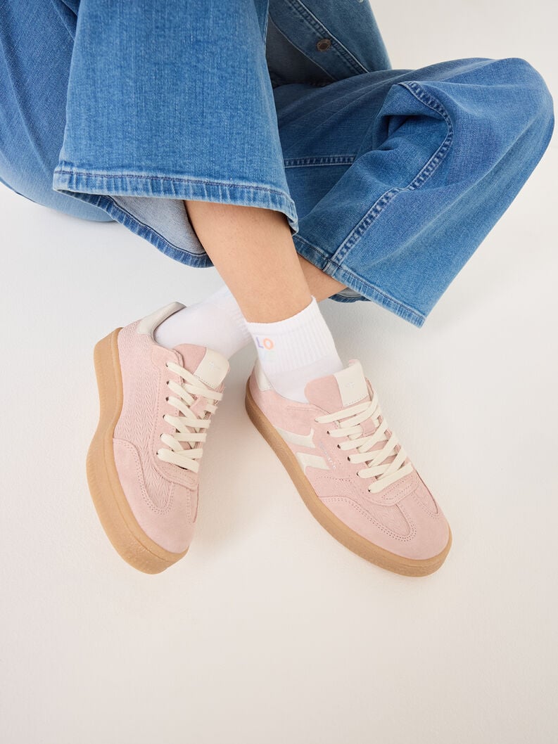 sneaker in pelle - rosa 1-23723-44-532 compra tamaris sneakers online
