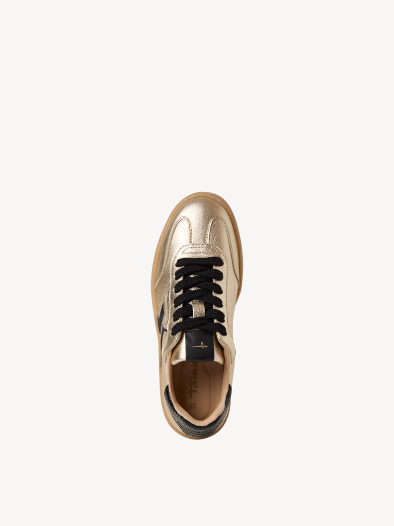 sneaker in pelle - oro 1-23723-44-942 compra tamaris sneakers online