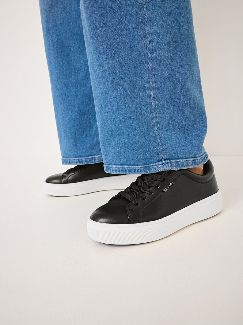 sneaker in pelle - nero 1-23736-42-003 compra tamaris sneakers online
