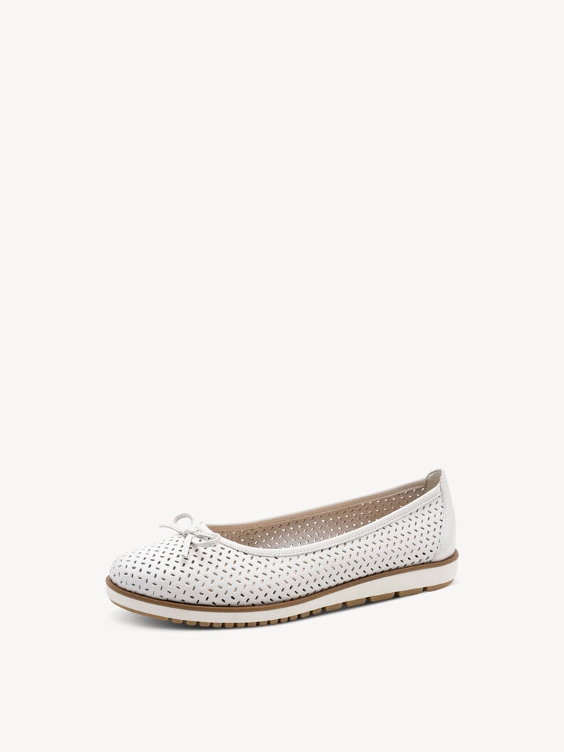 ballerina in pelle - bianco 1-22121-42-117 compra tamaris ballerine online