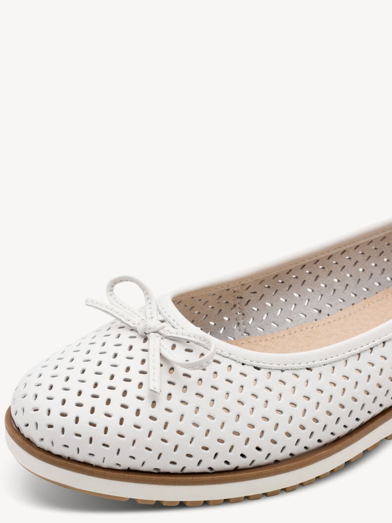ballerina in pelle - bianco 1-22121-42-117 compra tamaris ballerine online