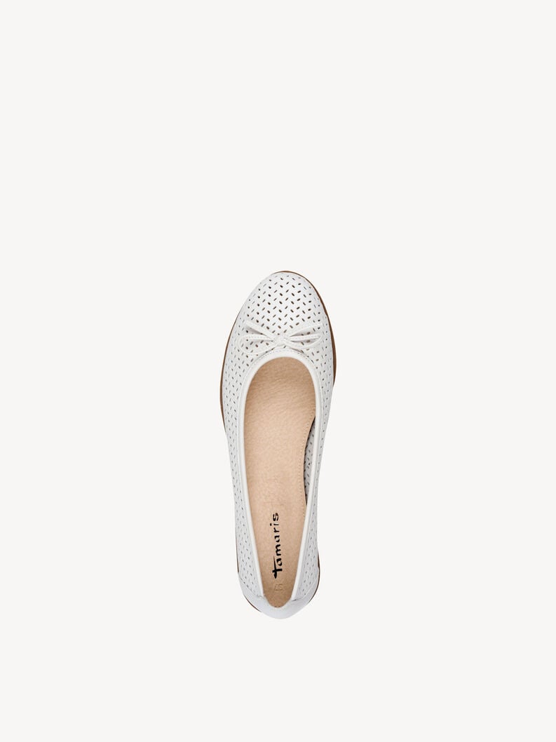 ballerina in pelle - bianco 1-22121-42-117 compra tamaris ballerine online