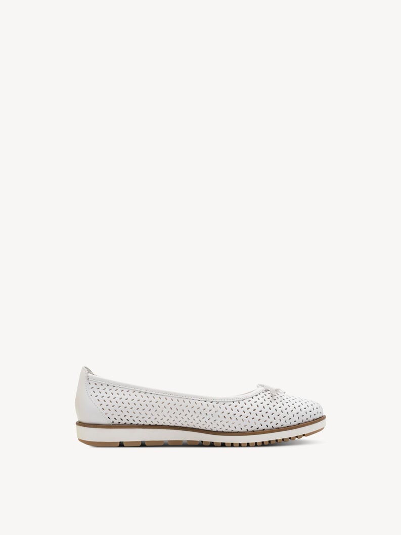 ballerina in pelle - bianco 1-22121-42-117 compra tamaris ballerine online