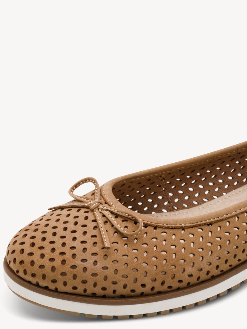 ballerina in pelle - marrone 1-22121-42-310 compra tamaris ballerine online
