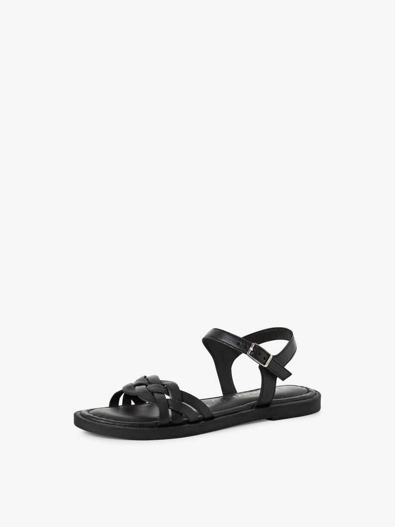 sandalo in pelle - nero 1-28115-44-007 compra tamaris sandali online
